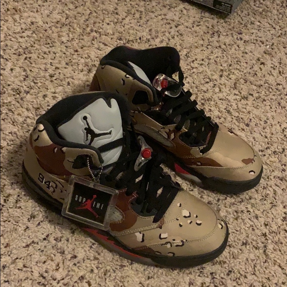 Jordan 5 Retro Supreme Desert Camo
